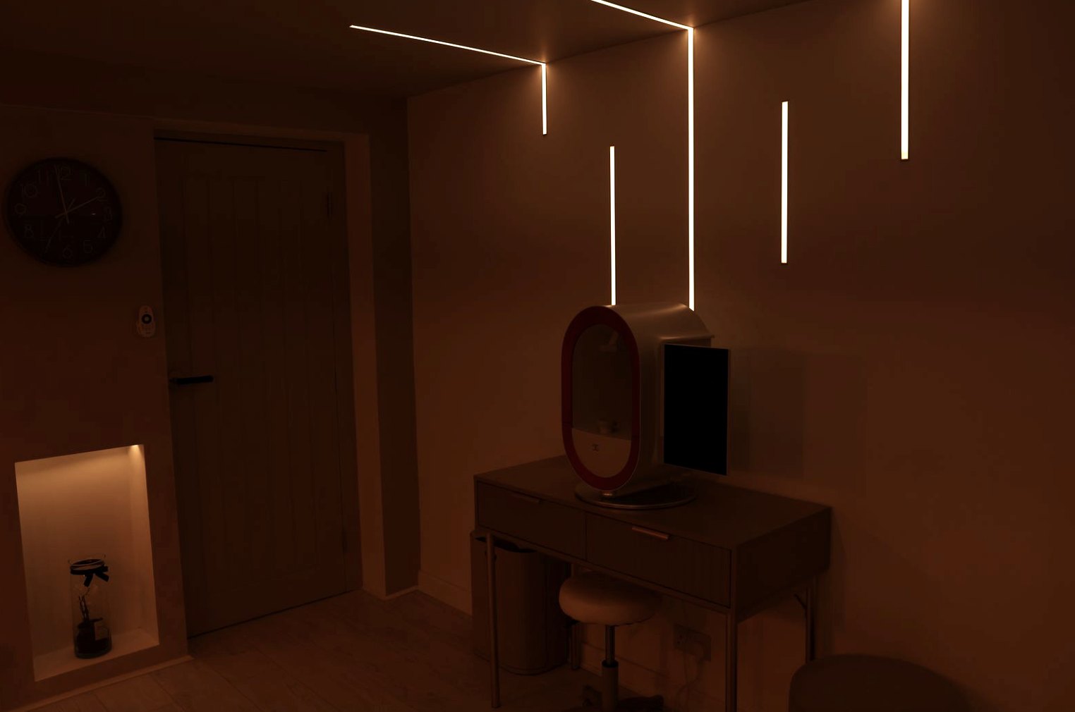 Professional skin treatment equipment inside the clinic